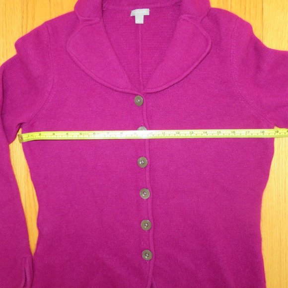 Ann Taylor fuchsia cardigan sweater blazer size M - Picture 5 of 7